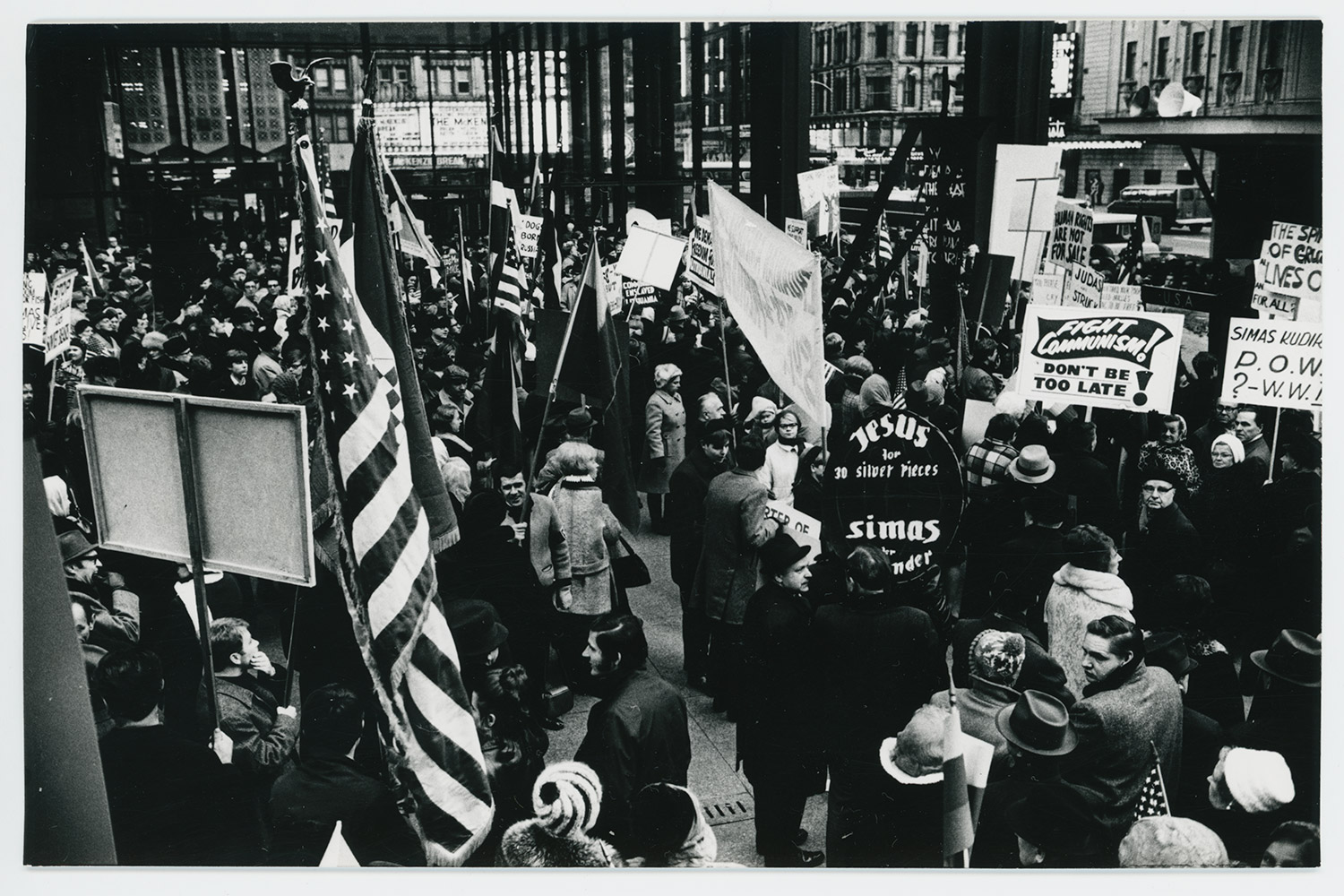 1972 m. Protesto mitingas prieš JAV administraciją, išdavusią politinį pabėgėlį Simą Kudirką atgal į Sovietų Sąjungą. LCVA